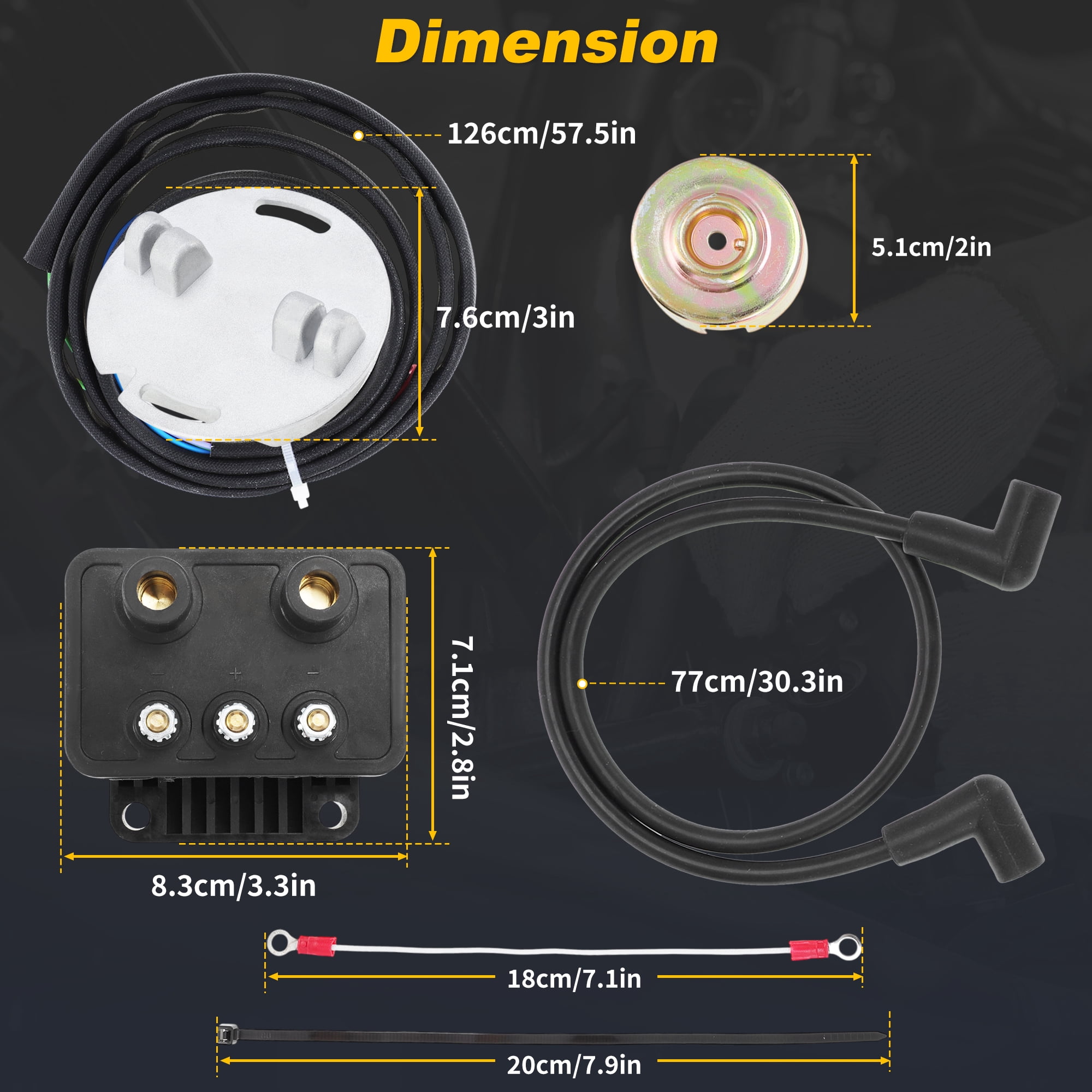 Unique Bargains 53-660 Single Fire Programmable Ignition Coil Kit for Harley