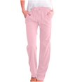 thumbnail image 1 of JUNWELL Linen Pants For Women High Waisted Pants Drawstring Elastic Business Casual Pants Work Pants Paper Bag Pants Loose Flowy Dress Pants Comfy Trousers Straight Pants With Pockets, 1 of 6