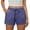 A-Dark Blue, variant on MaFYtyTPR Women's Elastic Waist Shorts Cotton Linen High Waisted and Wide Legged Solid Color Shorts A-Black L