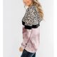thumbnail image 3 of Sudadera con Capucha de Manga Larga Estampado de Leopardo Diseño de Costura Tie Dye Sudadera con Capucha para Mujer con Bolsillo para Oficina de Viaje en casa Rosa XXL, 3 of 8