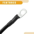 thumbnail image 6 of 1 Pcs 3/8" Lugs 3ft Cable Length Universal Battery Inverter Cable - Car 6 AWG Gauge Battery Cables Durable - Pure Copper Rubber Black, 6 of 7