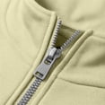 thumbnail image 4 of Mifsaly Mens Full Zip Track Jacket Casual Stand Collar Sweatshirt Lightweight Comfortable Outerwear Coat for Everyday Activewear and Outdoor Workout Beige,XXL, 4 of 6