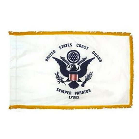 Annin Flagmakers  3 ft. X 5 ft. U.S. Coast Guard Flag with Fringe Colonial Nyl-Glo