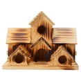 thumbnail image 1 of Wooden Bird Houses Hanging 6 Hole Handmade Natural Yard House X1 Bird New C6 Q3T7, 1 of 1