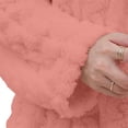 thumbnail image 5 of Ohufall Pajamas Dress for Women Warm Winter Fleece Bathrobe Nightgown Loungewear Crew Neck Long Sleep Robe, 5 of 9