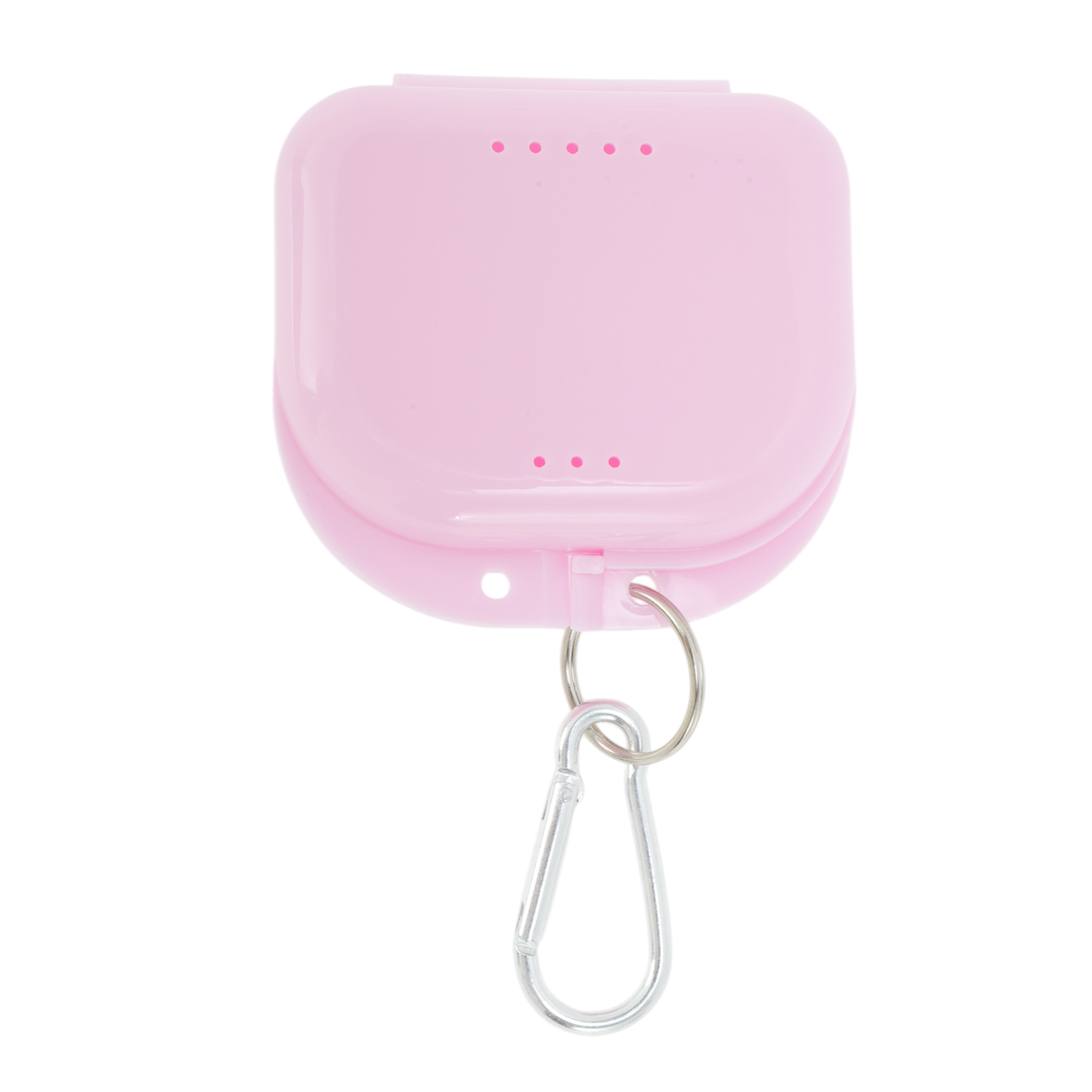 Unique Bargains Compact Braces Box with Buckle 1 Pc Light Pink