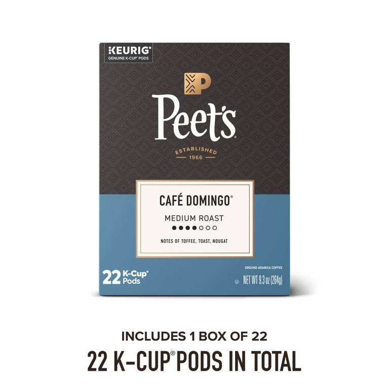 Peet's Coffee Cafe Domingo Blend Medium Roast Single Serve Coffee