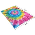 thumbnail image 4 of Rainbow Tie Dye Mandala Pattern Blanket,Comfortable Soft Flannel Throw Blanket,All Season,Warm Lightweight Blankets for Sofa Bed Couch Living Room Chair,40"x50", 4 of 4