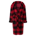 thumbnail image 6 of Dyfzdhu Robes for Women Hooded Fleece Bathrobe Lightweight Warm Plush Long Flannel Sleepwear Robe, 6 of 8