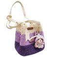 thumbnail image 2 of Handmade Crochet Flower Tote Boho Striped Handbag Beach Bag Crossbody Shoulder Bag Crocheted Floral Purse for Women Vacation Street, 2 of 8