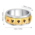 thumbnail image 2 of Rotate Mahjong Ring Metal Mahjong Charm Ring Jewelry Cool Ring for Male, 2 of 6