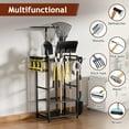 thumbnail image 6 of Garden Garage Tool Organizer - Heavy Duty Steel Storage Rack with 4 Hooks for 48 Long Handled Tools, 6 of 6