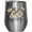 Silver, variant on Daisy in Love Pun Quote with Daisies & Butterflies Art Merch Gift, Stainless Steel 12oz Wine Tumbler