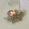 thumbnail image 3 of Flower Brooch Vintage Branch Flower Leaves Brooch pin Imitation Crystal Brooch, 3 of 6