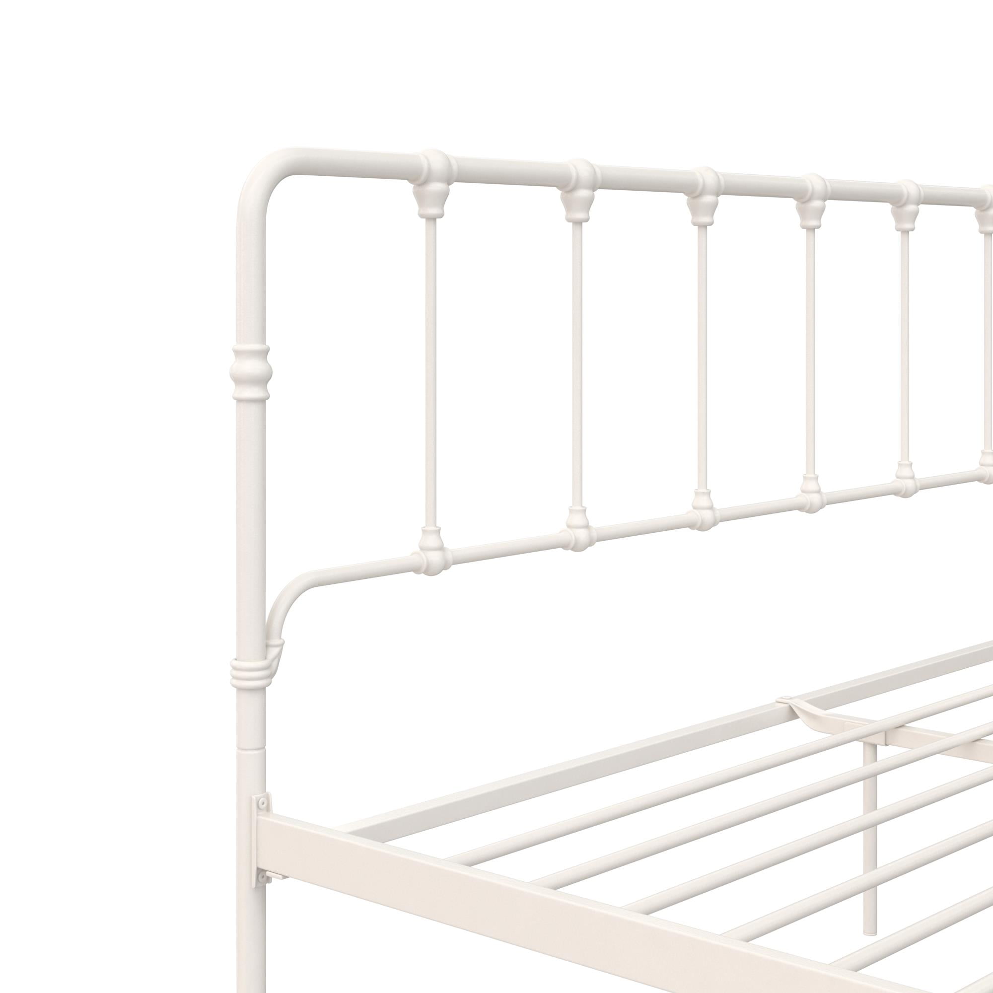 Mainstays Farmhouse Metal Bed, King, White - Walmart.com