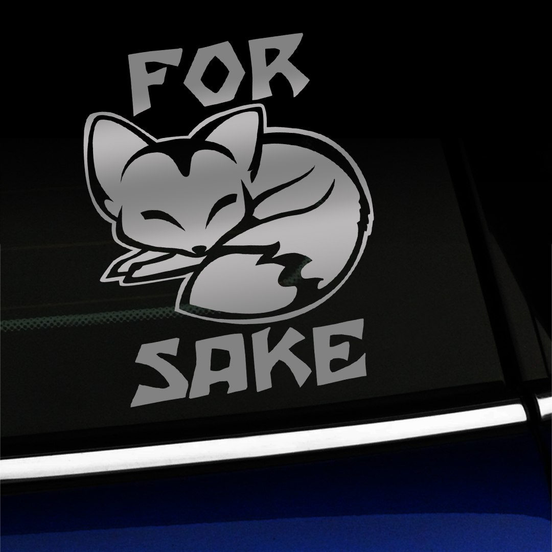 For Fox Sake - Vinyl Decal - Choose Color - [SILVER] - Walmart.com