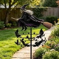 thumbnail image 4 of The Enchanted Witch Garden Wind Spinner Outdoor Halloween Decorations Witch Bat Wind Spinner Yard Decor Lawn Ornament Garden Stake Seasonal Outdoor Display, 4 of 5