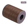 thumbnail image 3 of Unique Bargains 2 Pack Thin Waxed Thread 137 Yards 0.55mm Polyester String Cord for Machine Sewing Hand Quilting Weaving, Coffee, 3 of 5