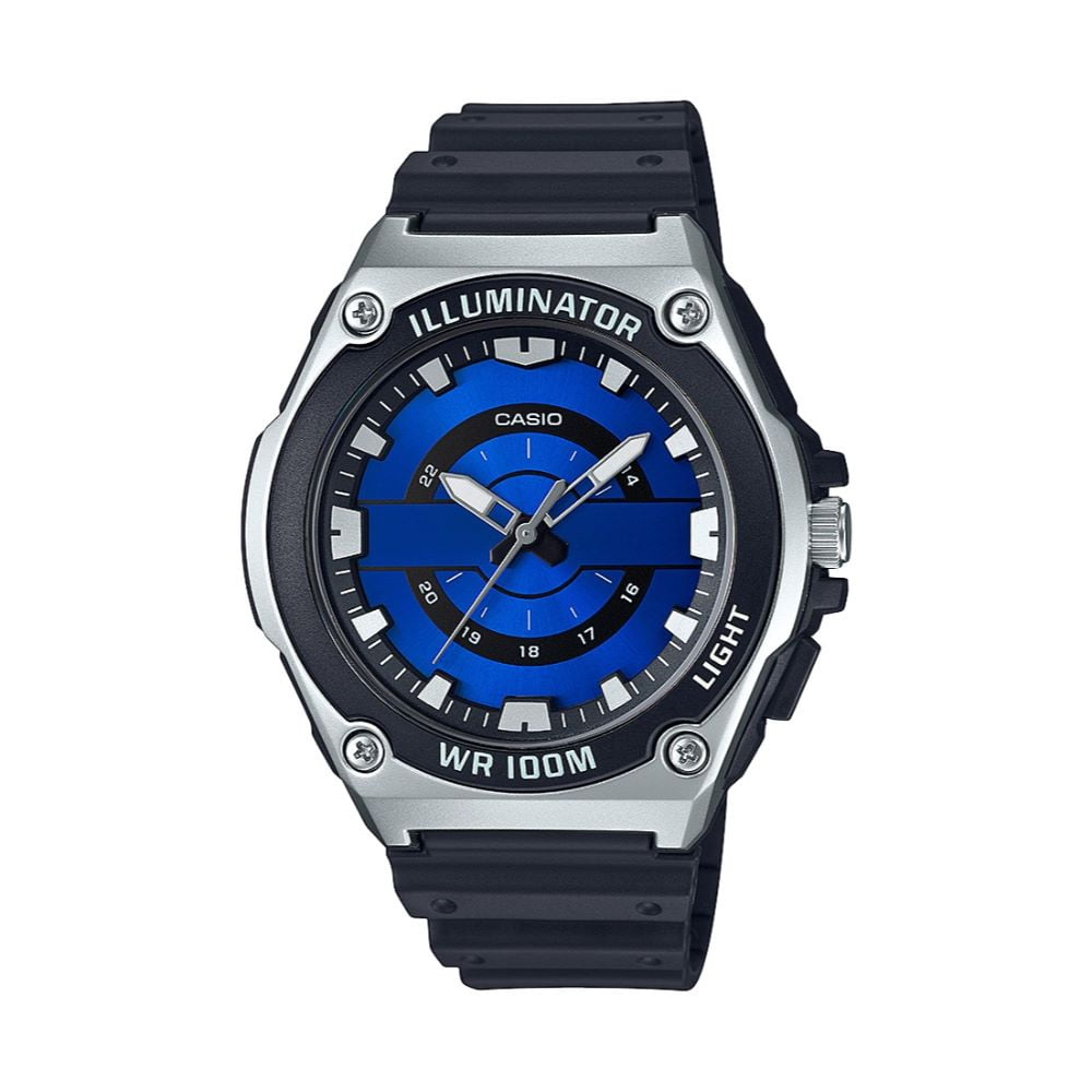 casio blue analog watch