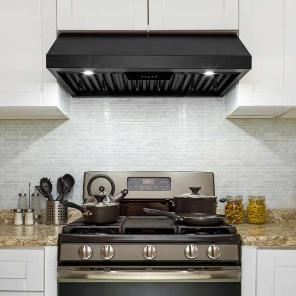 AKDY 30” Under Black Painted Finish Push Control Panel Kitchen