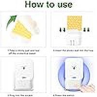 Onemayship 4 Pack Eco-friendly Fly Eliminator White,ABS Sticker Electric Insect Catcher for Home Glue Cards included