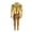 #0178-Gold, variant on Boys Girls Kids Shiny Metallic Party Outfit One Piece Jumpsuit Comfortable Fashion Dress-up Attire for Holiday Performance Festival Gathering Celebration Events Sizes 3-12Y