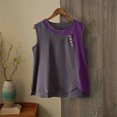 thumbnail image 5 of NTACZA Womens Tank Tops Summer Cotton Round Neck Casual Button Color Blocks Sleeveless Summer Tops, 5 of 5