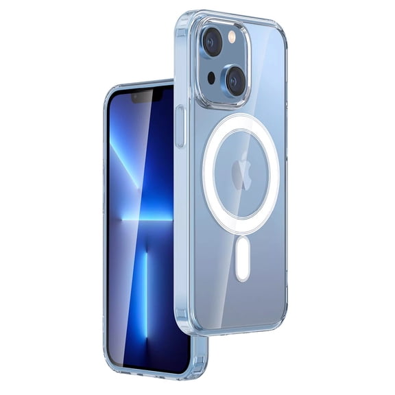 FIEWESEY Designed for iPhone 15 Case/iPhone 15 Pro Case/iPhone 15 Plus Case/iPhone 15 Pro Max Case,with Magsafe,Clear Magnet Shockproof Thin Slim Fit Cover - iPhone 15 (Clear)