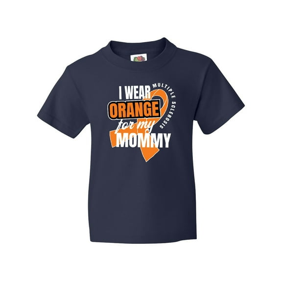 Inktastic I Wear Orange for My Mommy Multiple Sclerosis Awareness Youth T-Shirt