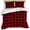 Red, variant on 3 Piece Farmhouse Checkered Duvet Cover Set Full Size, Microfiber Comforter/Quilt Cover with Corner Ties and 2 Pillowcases, Black White Buffalo Plaid All Season Soft Bedding with Zipper Closure