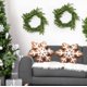 thumbnail image 5 of 1 almohada navideña con forma de copo de nieve de 16 pulgadas, suave y decorativa, para fiestas navideñas, sofá y hogar, 5 of 7