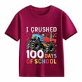 thumbnail image 7 of YUEHUA Kid Boys 100 Days of School T Shirt Cartoon Truck Print 100th Day of School T-Shirt, 7 of 7