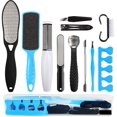 thumbnail image 1 of Juego de limas y pulidores de uñas 22 en 1, kit de herramientas de manicura y pedicura profesional, cortador de cutículas, cortador de cutículas, empujador, juego de cuidado de manos y pies (azul) Xemadio CJWUS-916, 1 of 8