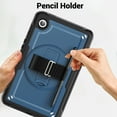 thumbnail image 6 of for Kids Rugged Heavy Duty Case for Samsung Galaxy Tab A9+ 11.0" 2023 SM-X210 / SM-X215 / SM-X216, Shockproof 360 Degree Rotatable Kickstand with Handstrap Protective Hybrid Cover Case, Navyblue, 6 of 10