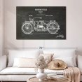 thumbnail image 2 of Elephant Stock Vintage Motorcycle Bw Patent Wall Art - Horizontal Canvas Wall Art - Living Room Wall Decor - Transportation Canvas - Gray And White Decor - 48" x 32", 2 of 8