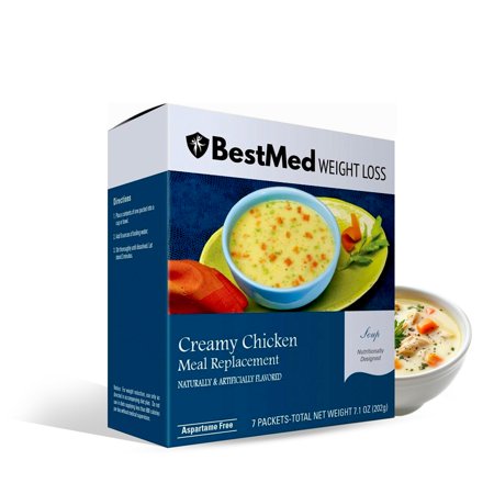 High Protein Soup | Creamy Chicken | 15g Protein, Low Calorie, Low , Low Sugar | Bariatric-Friendly, Aspartame-Free, Gelatin-Free | Meal Replacement Soup | 7/Box