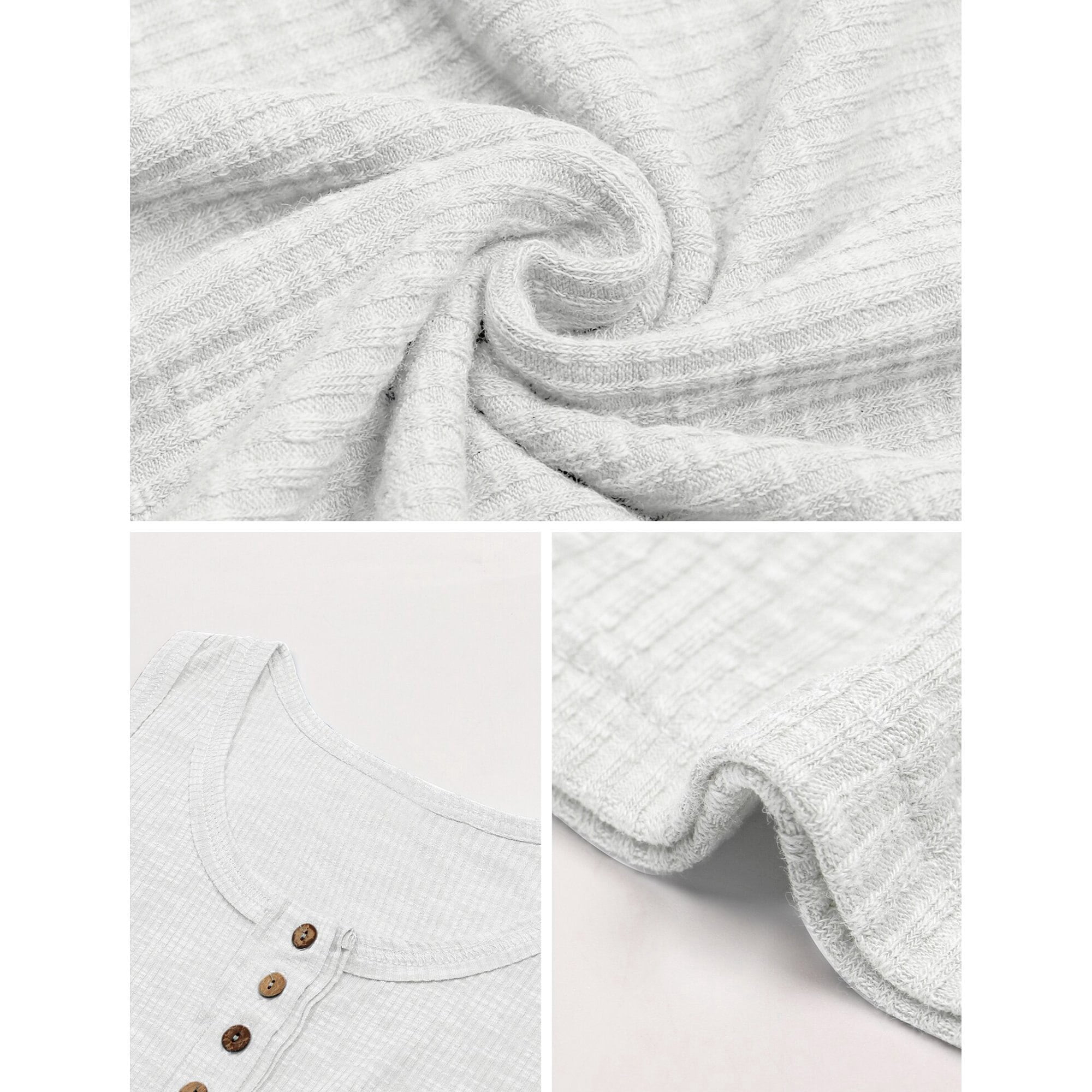 MOSHU Henley Women Tank Tops Ribbed Summer Tops Button Down Sleeveless Shirts