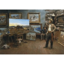 Russell Paints a Masterpiece by Andy Thomas - Canvas Giclee Limited Edition Signed & Numbered 350 20x30 - Premium Art - 1 Unit per pack