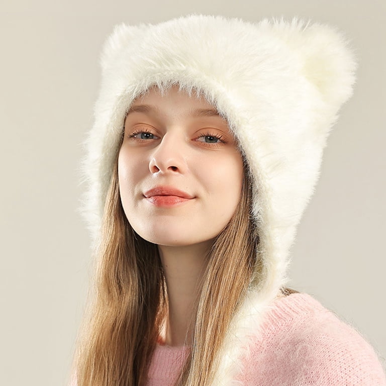 EnJoCho Female Cozy Faux Fur Snow Hat Women display picture 3