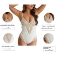thumbnail image 3 of Mono moldeador de cuerpo con escote en V y corsé europeo y americano sexy, ropa interior de verano con tirantes transpirables y cintura de encaje para mujer, 3 of 6
