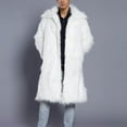 thumbnail image 7 of Jinhomg Long Winter Coats for Men Casual Faux Fur Coat Single Breasted Business Cozy Fur Jacket Winter Classic Fur Collar Outerwear White,XXXL, 7 of 7