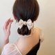 thumbnail image 3 of Pinzas De Garras Para El Cabello Con Lazo Francés Simple Moda Elegante Agarre De Moño De Clip Para Mujeres Niñas Avanzadas Exquisitas Horquillas De Malla Brillante Accesorios, 3 of 4