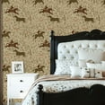 thumbnail image 2 of Hunt Peel and Stick Wallpaper 23.6in x 9.8ft Equestrian Horses Hunters Nature Motifs Earthy Tones Contact Paper Vinyl Waterproof Self Adhesive Wall Paper for Bedroom Shelf Cabinet Renter Friendly, 2 of 8