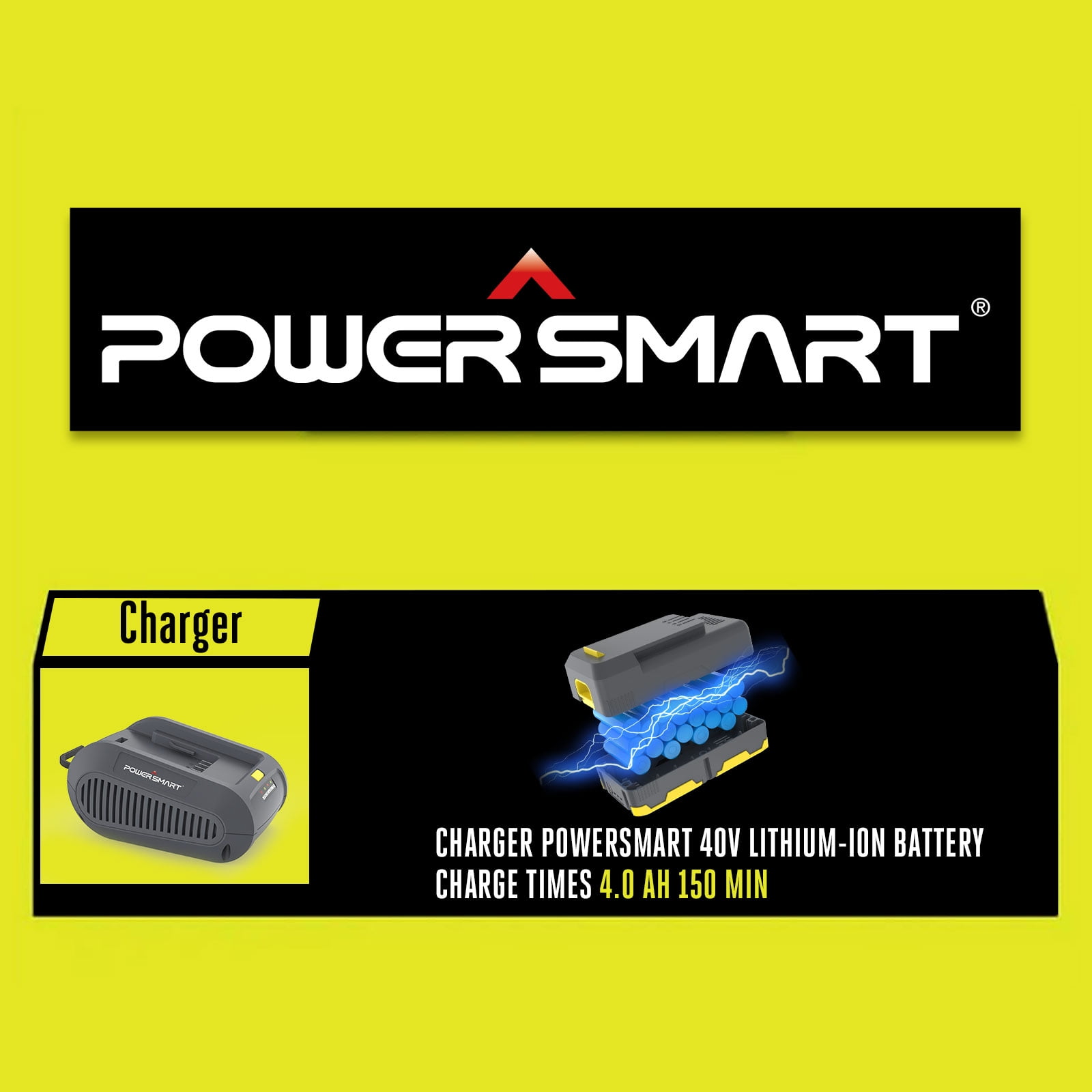 PowerSmart 300 Watts Outdoor Portable Power Station with One 40V Lithium-Ion Replacement Battery