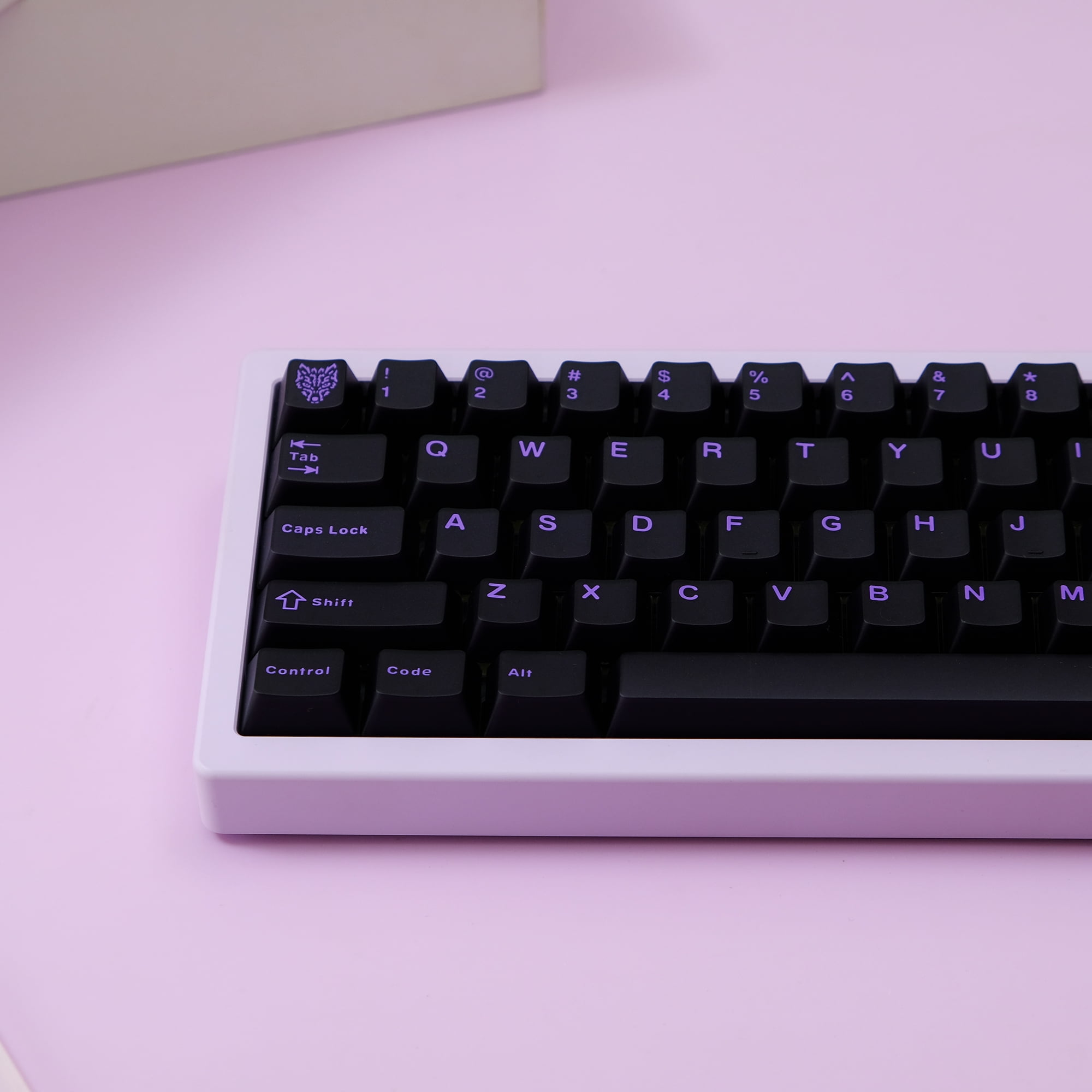 MiFuny Two Colors Cherry Profile Keycaps114 Key ABS Purple Semi Transparent Keycap Mechanical Keyboard Keycap Game Office Keycap Gift