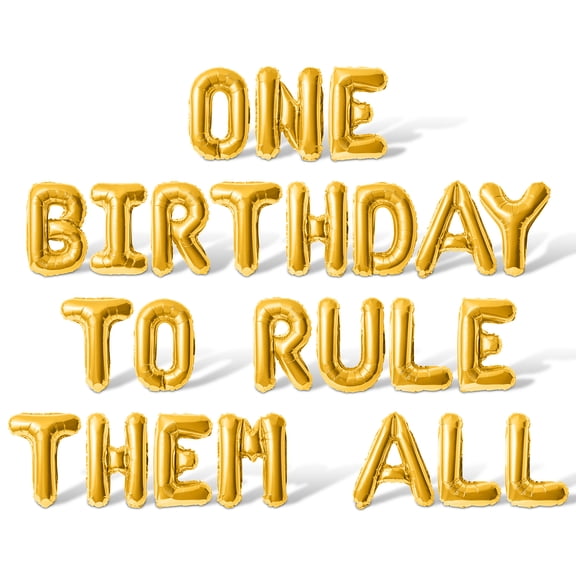 Letter Balloons - PEACE OUT SINGLE DIGITS 16" Inch Alphabet Letters Foil Mylar Balloon 10th Birthday Party Banner (Gold)