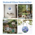 thumbnail image 7 of Iris Flower Stained Glass Suncatcher Handmade Window Hangings Colored Glass Suncatcher Crafts Kits for Indoor Garden Christmas Decoration 16x16cm(1), 7 of 7