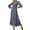 Gray, variant on IROINNID Maxi Dress for Women Long Sleeve Pullover Neck Long Sleeve High Waist Dress,Red