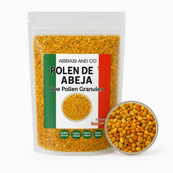 Premium Bee Pollen Granules 100% Natural Pure Honey Bee Pollen Raw Sweet Rich Flavor | Polen de Abeja 100% Natural Imported from Mexico, Non GMO (4oz)