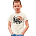 thumbnail image 2 of 8th Year Down Football Shirt for 8 Year Old Sports Theme Eighth Birthday Party Tee Natural Shirt Youth Medium, 2 of 6